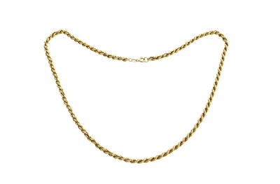 Lot 382 - A Rope Twist Necklace, stamped '9CT', length 48cm