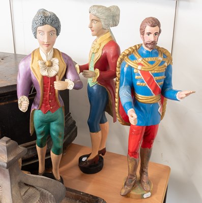 Lot 205 - Three Fairground Automaton Polychrome Wood...
