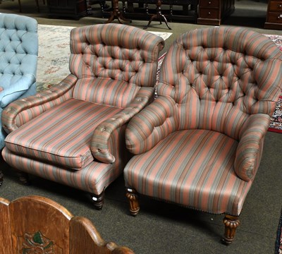 Lot 1327 - A Victorian Walnut Framed and Upholstered...