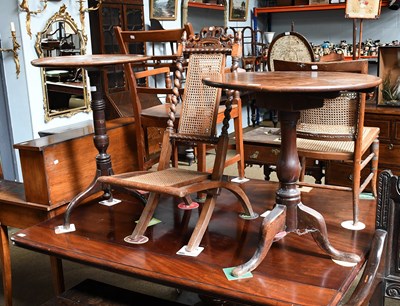 Lot 1333 - A George III Mahogany Snap-top Tripod Table;...