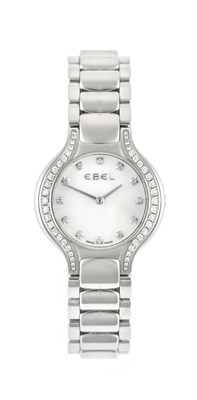 Lot 2282 - Ebel: A Lady's Stainless Steel Diamond Set...