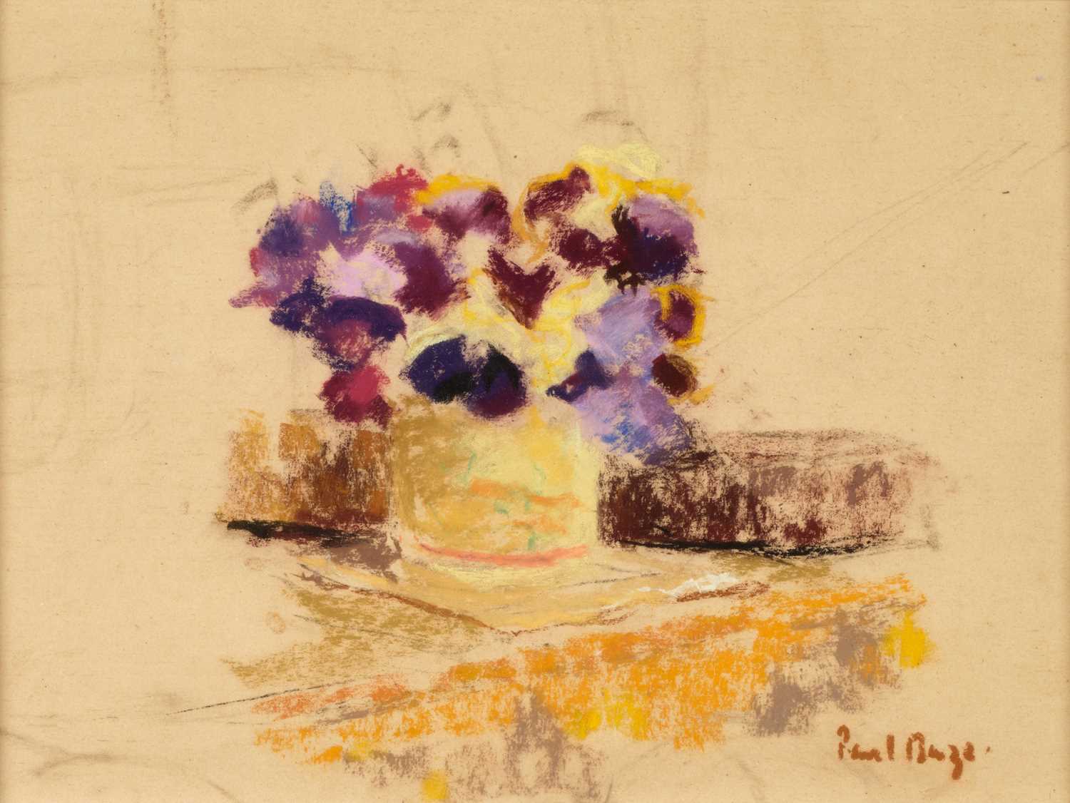 Lot 51 - Paul Maze (1887-1979) French Pansies in a...