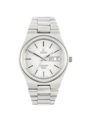 Lot 2278 - Omega: A Stainless Steel Automatic Day/Date...