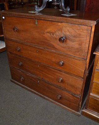 Lot 468 - A 19th century mahogany secretaire chest