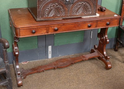 Lot 1362 - A Victorian Mahogany Three Drawer Side...