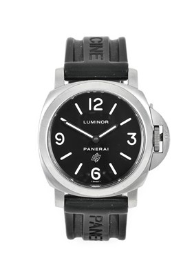 Lot 2396 - Panerai: A Stainless Steel Cushion Shaped...