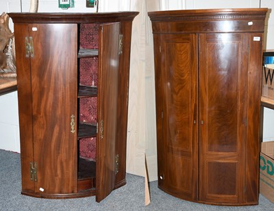 Lot 1391 - A George III Inlayed Mahogany Bow Front...