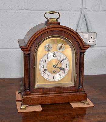 Lot 326 - A Mahogany Chiming Mantel Clock, circa 1900,...
