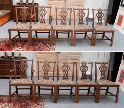 Lot 1409 - A Set of Ten 19th Century Mahogany Dining...