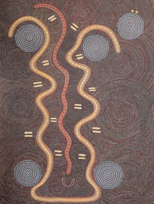 Lot 159 - Betty Egan (Contemporary) Wajarri "Rain Maker...