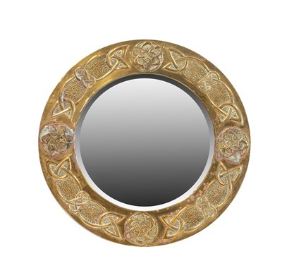 Lot 619 - A Glasgow School Arts & Crafts Circular Brass...