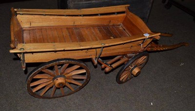 Lot 475 - A wooden dog cart