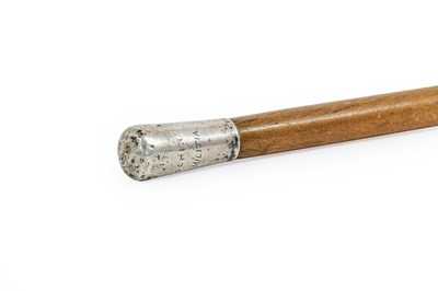 Lot 262 - A White-Metal-Mounted Rhinoceros Horn Swagger...