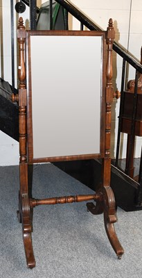 Lot 469 - A Regency Mahogany Cheval Mirror, with...