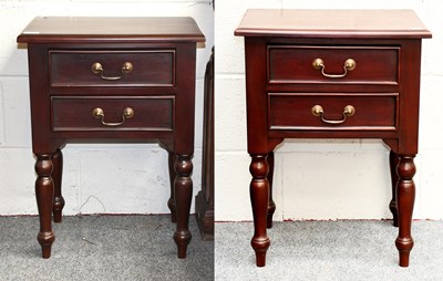 Lot 471 - A Pair of Modern Two Drawer Bedside Tables, on...