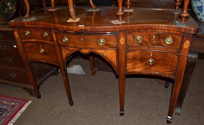 Lot 476 - Georgian inlaid mahogany sideboard