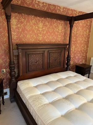 Lot 472 - A Reproduction Mahogany Four Poster Bed, the...
