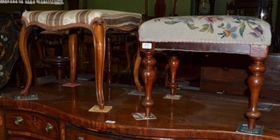 Lot 477 - Victorian stool and dressing stool