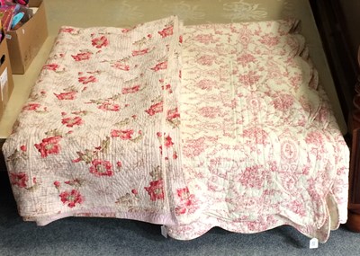 Lot 225 - Late 19th Century Floral and Pink Strippy...