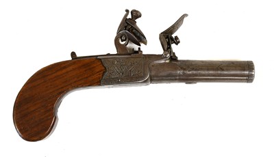 Lot 371 - An Early 19th Century Flintlock Pocket Pistol...