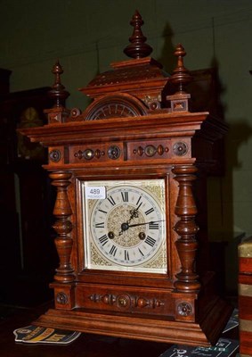 Lot 489 - Victorian mahogany mantel clock