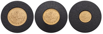 Lot 329 - Alderney, Matt Proof Sovereign Three-Coin...