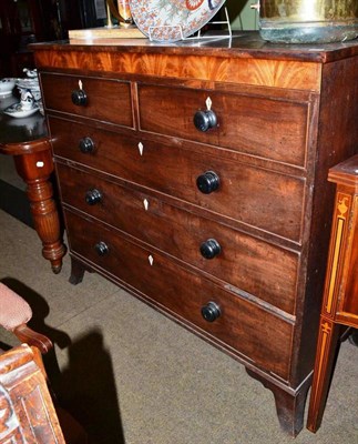 Lot 491 - A 19th century mahogany four height chest