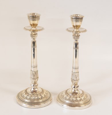 Lot 6 - A Pair of Elizabeth II Silver Candlesticks, by...