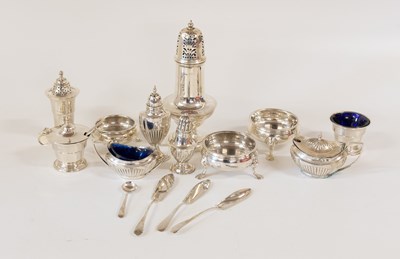 Lot 69 - A Collection of Assorted Silver Condiment...