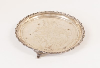Lot 18 - A George V Silver Waiter, by John Round and...