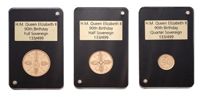 Lot 332 - Gibraltar, Three-Coin Sovereign Set 2016,...