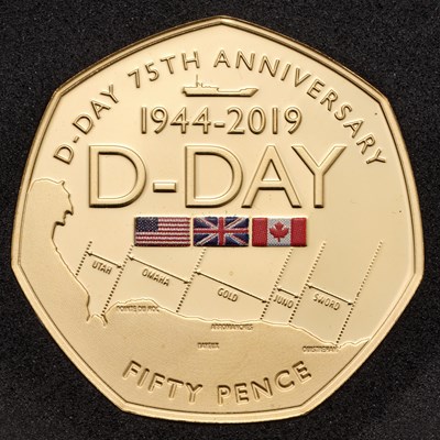 Lot 330 - Gibraltar, Gold Proof Fifty Pence 2019, struck...