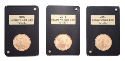 Lot 327 - Gibraltar, Three-Coin Sovereign Set 2016,...
