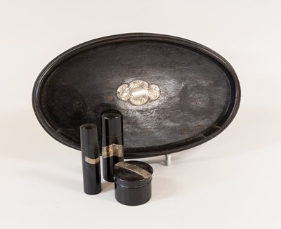 Lot 62 - A George Silver-Mounted Ebonised...