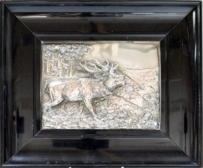 Lot 3 - A Silver Plate Plaque, Signed Indistinctly,...