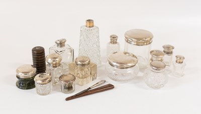 Lot 57 - A Collection of Assorted Silver-Mounted Glass...