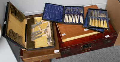 Lot 84 - A Quantity of Silver Plate Flatware, in three...