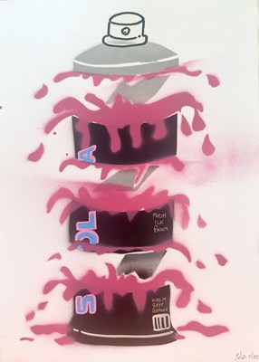 Lot 4 - SOLA (Contemporary) "Exploder" Spray paint and...