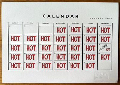 Lot 13 - Spam (Contemporary) "Heating Disorder Calendar"...