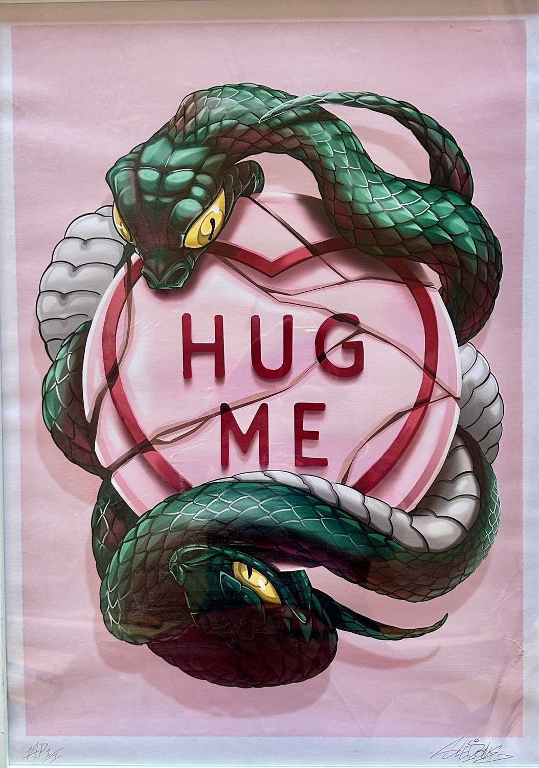 Lot 19 - SLEDONE 1 (Contemporary) "Hug Me" Print, 50cm...