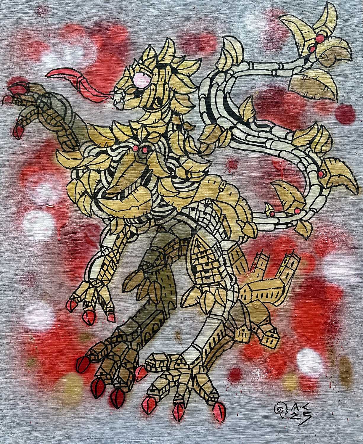 Lot 25 - Andy Council (Contemporary) "Heraldic Lion"...
