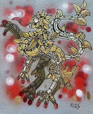 Lot 25 - Andy Council (Contemporary) "Heraldic Lion"...
