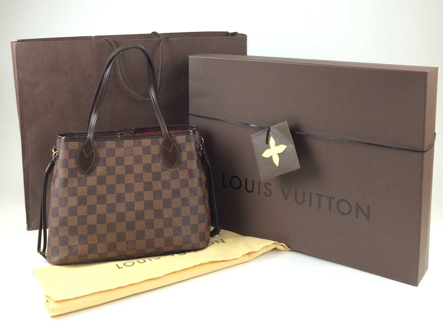 Lot 1047 - A Louis Vuitton Neverfull Damier Check Bag...
