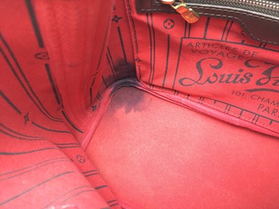 Lot 1047 - A Louis Vuitton Neverfull Damier Check Bag...