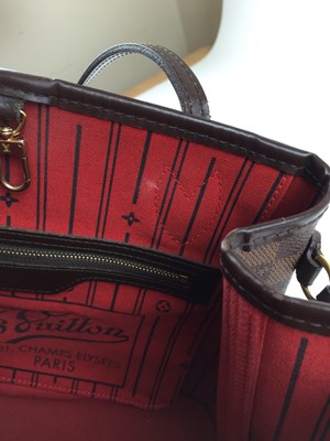 Lot 1047 - A Louis Vuitton Neverfull Damier Check Bag...
