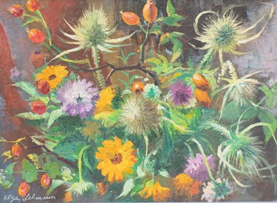Lot 422 - Olga Lehmann (1912-2001) Still life of...