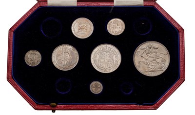 Lot 61 - Edward VII, Matt Proof Set 1902, partially...