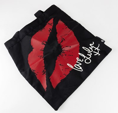 Lot 1030 - A Lulu Guiness Black and White Lips Clutch Bag...