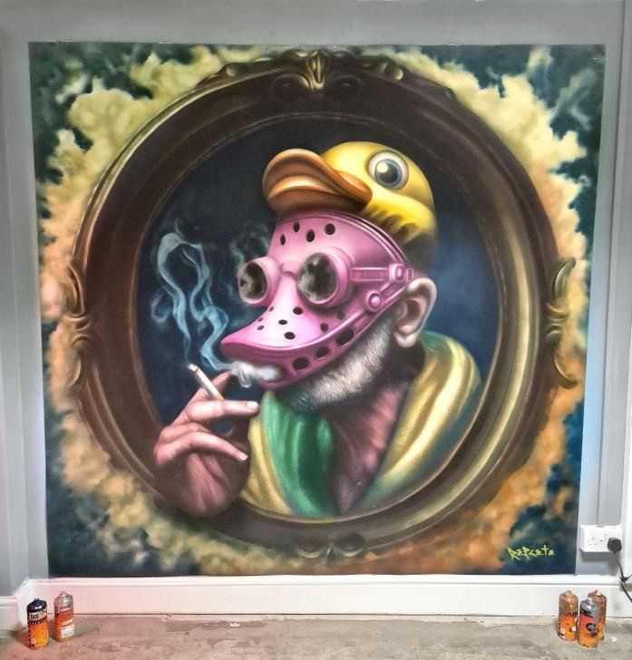 Lot 40 - REPLETE (Contemporary) "Duck & Croc" Signed,...