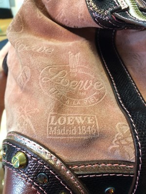 Lot Loewe Suede 160 Aniversario Fiel A La Piel Bag,...